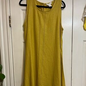 CYNTHIA ROWLEY LINEN MIX DRESS